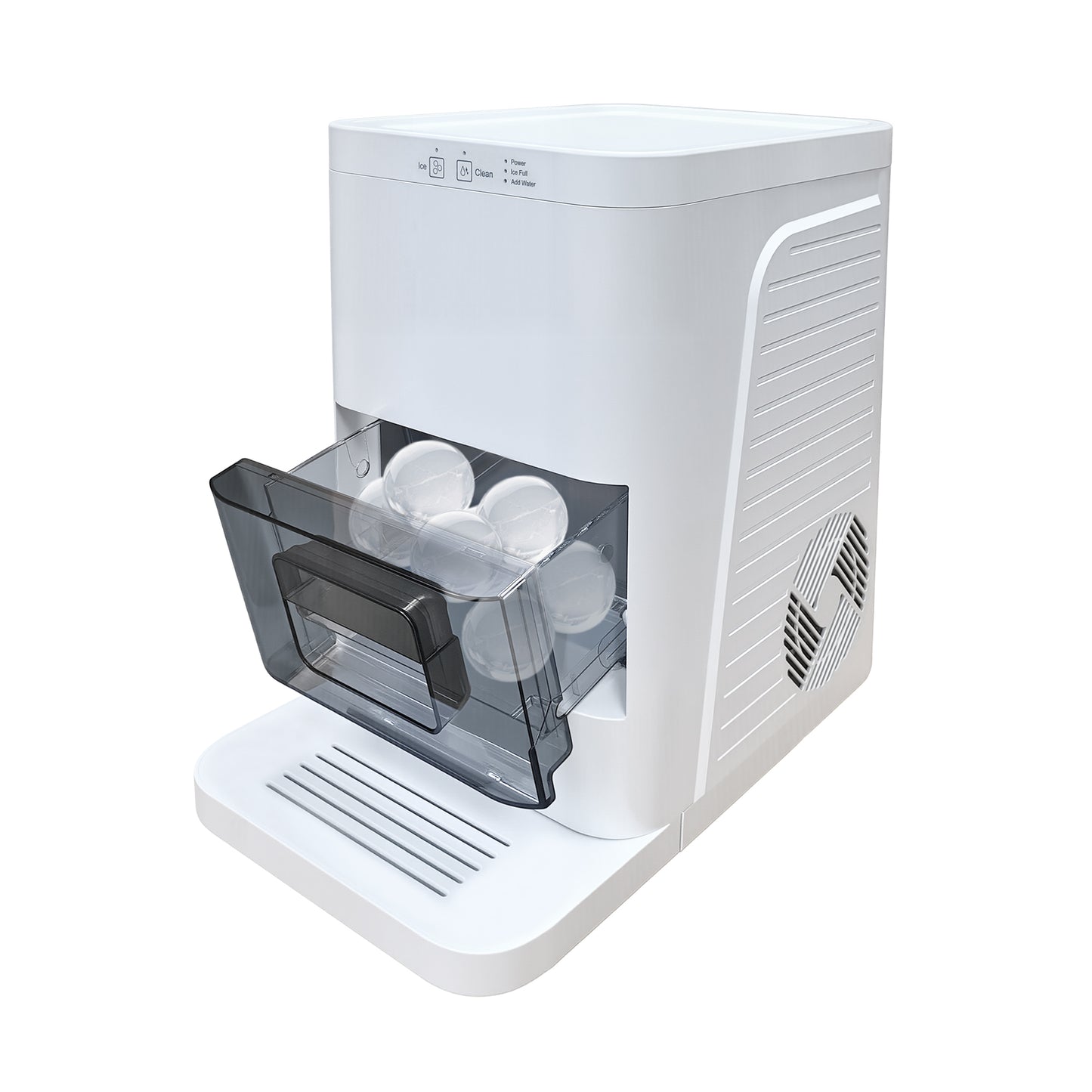 Fully-automated Artisanal Sphere Ice Maker – 2.3kg Daily Output, 50-Min Fast Ice, Smart Sensors, One-Touch Clean, Compact & Quiet for Home/Bar Use
