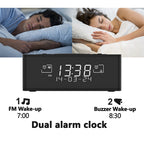 Alarm Clock with DAB & FM Radio 40 Preset Stations, Dimmable LCD Display, Dual Alarm with ON/OFF button, Snooze, Bluetooth iTOMA 525D