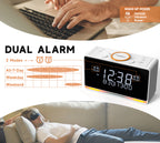 DAB and FM, Bluetooth, dual alarm clocks, sleep timer, dimming control, USB charger and headphone jack iTOMA 728