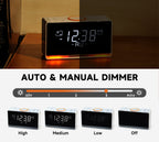DAB and FM, Bluetooth, dual alarm clocks, sleep timer, dimming control, USB charger and headphone jack iTOMA 728