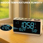 DAB+＆FM Radio, Clock Radio with Bluetooth, 40 Presets, Earphone, Dual Alarm with Snooze and Sleep Timer, Two Charging Port, Dimmable, Temperature & Humidity, LED Display Alarm Clock for Bedroom iTOMA 508D
