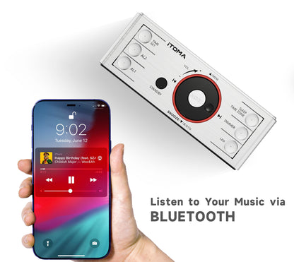 Radiowecker mit Bluetooth-Lautsprecher, UKW-Radio, Doppelalarm mit Schlummerfunktion, großem LED-Display, Dimmersteuerung, USB-Ladeausgang und Nachtlicht iTOMA CKS708 