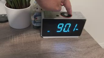 Radiowecker mit Bluetooth-Lautsprecher, UKW-Radio, Doppelalarm mit Schlummerfunktion, großem LED-Display, Dimmersteuerung, USB-Ladeausgang und Nachtlicht iTOMA CKS708 