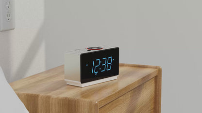 Radiowecker mit Bluetooth-Lautsprecher, UKW-Radio, Doppelalarm mit Schlummerfunktion, großem LED-Display, Dimmersteuerung, USB-Ladeausgang und Nachtlicht iTOMA CKS708 